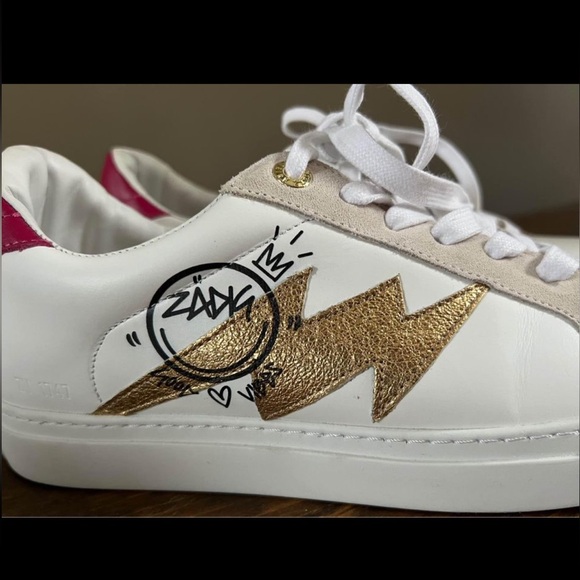 NEW Zadig and Voltaire leather sneakers - Picture 2 of 11